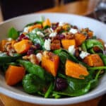 Spinach Salad with Maple Roasted Butternut