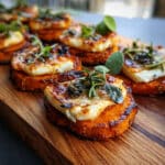 Sweet Potato Rounds with Brie