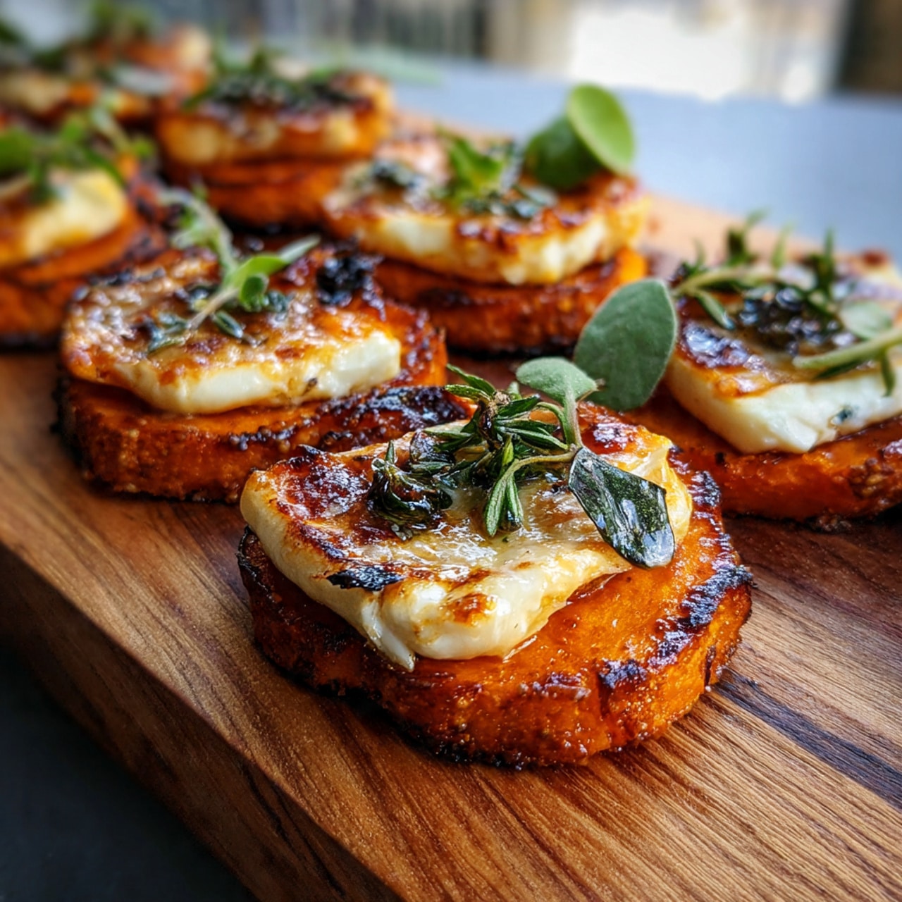 Sweet Potato Rounds with Brie: A Delicious and Healthy Appetizer