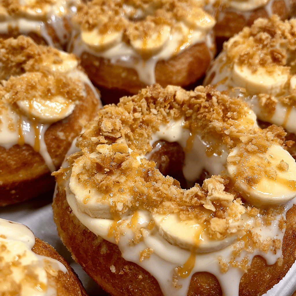 Banana Cream Crunch Donuts Recipe for Breakfast Lovers and Dessert Fans