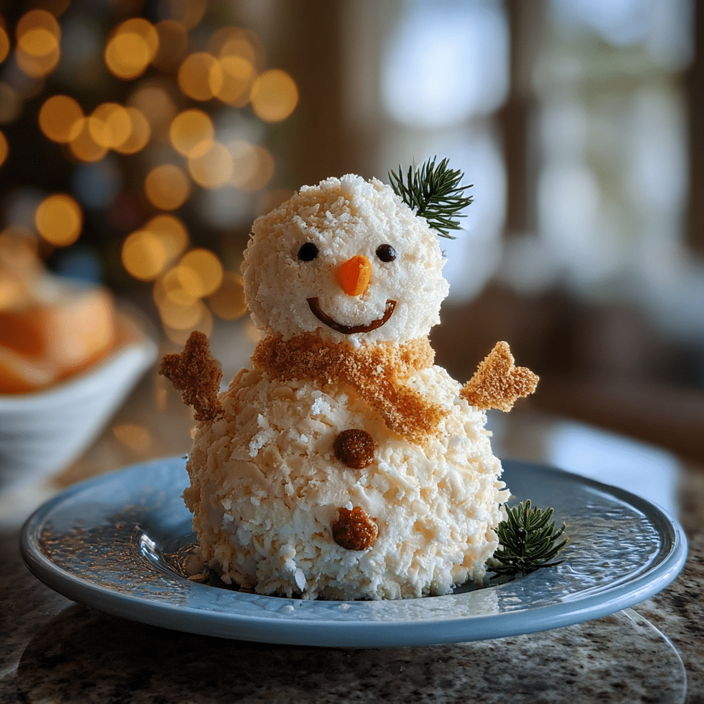 Snowman Cheese Ball Recipe for Holiday Parties: Cute Appetizer Everyone Loves